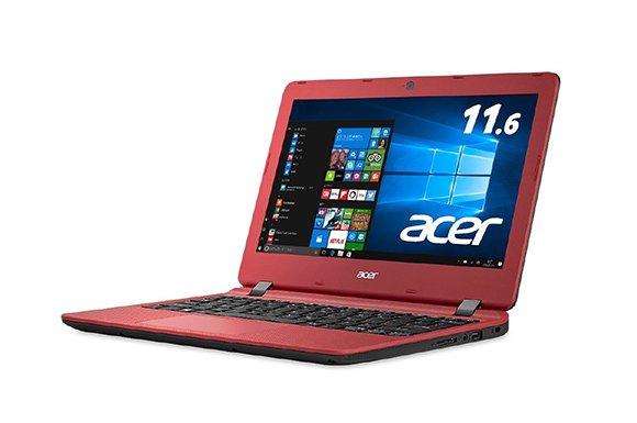 Acer ノートパソコン AspireES1 ES1-132-H14P/R(レッド) Windows10/Celeron/11.6インチ/4GB/64GB