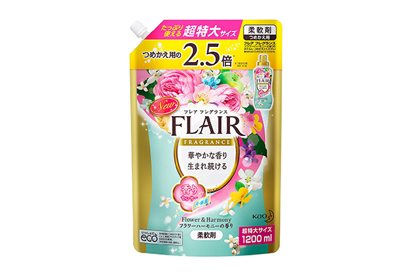 【大容量】フレアフレグランス 柔軟剤 フラワー&ハーモニーの香り 詰替用 1200ml