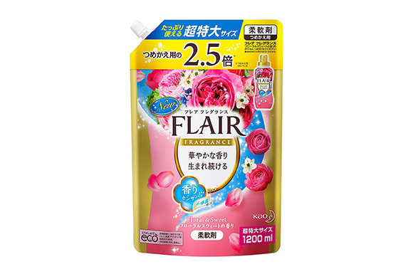 【大容量】フレアフレグランス 柔軟剤 フローラル&スウィートの香り 詰替用 1200ml