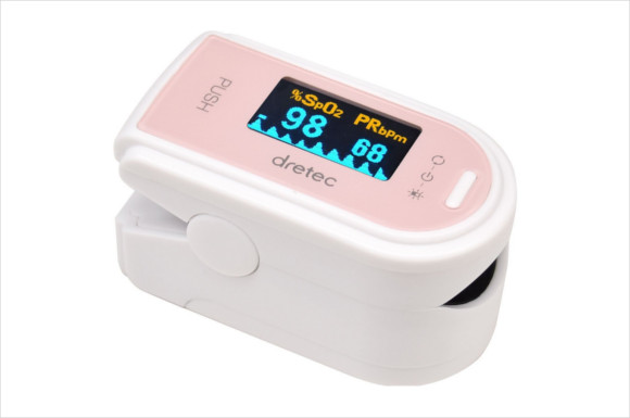 dretec(ドリテック) パルス オキシメーター 血中酸素 看護 家庭用 介護 SpO2 酸素測定器 OX-101PKDI (ピンク)