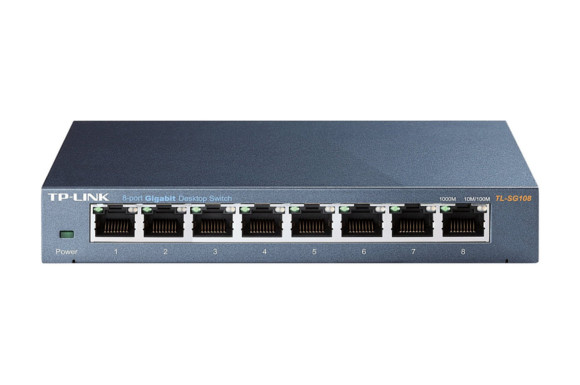 TP-LINK スイッチングハブ Giga対応 10/100/1000Mbp 8ポート 金属筺体 ライフタイム保証 TL-SG108