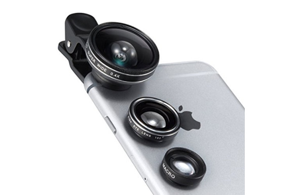TaoTronics カメラレンズキット クリップ式　スマホレンズ 3点セット(魚眼、マクロ、0.4倍広角レンズ) スマートフォン タブレット TT-SH014
