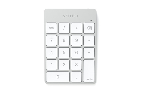 Satechi スリム アルミ二ウム Bluetooth ワイヤレス テンキー 18キー iMac, Macbook, Macbook ProのNumberやExcelでのデータ入力 (シルバー)
