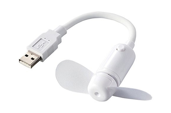 エレコム USB扇風機 フレキシブルアーム モバイルバッテリー対応 ホワイト FAN-U171WH