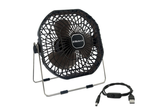 Helect 18cm USB 扇風機 ミニ扇風機 卓上扇風機 USB ファン 個人用 静音設計 360 角度調整 オン・オ フスイッチ 強風 （ブラック）- H1055