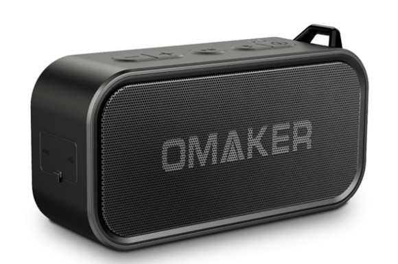 Omaker M6 Bluetoothスピーカー 防水 TWS機能対応 7W低音強化 20m通信距離ワイヤレススピーカー （デュアルドライバー/12時間連続再生/マイク/通話可能/アウトドア/お風呂/カナビラとストラップ付き）ブラック
