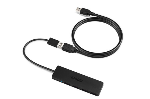 Anker USB3.0 ウルトラスリム 4ポートハブ 1mUSB延長ケーブル付属