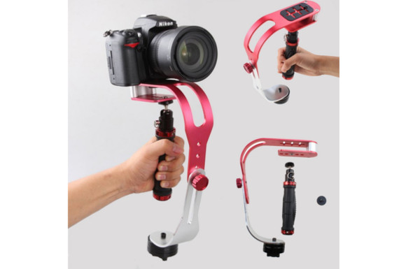 ZENIC スタビライザー 赤ハンドヘルド 手振れ防止 撮影安定化機材 GoPro/ビデオカメラ/デジタル一眼レフカメラ/iphoneに対応 (赤)
