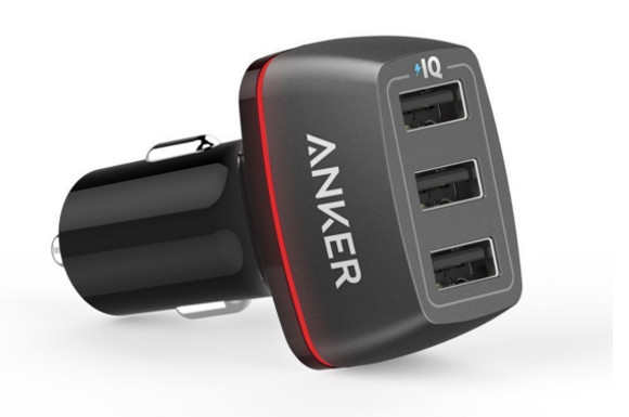 Anker PowerDrive+ 3 (プレミアム 36W / 7.2A 3ポート カーチャージャー ) アルミニウムボディ iPhone 6 / 6 Plus / 6s / 6s Plus, iPad Air 2 / mini 3, Xperia, Android各種他他対応 (ブラック) A2231011