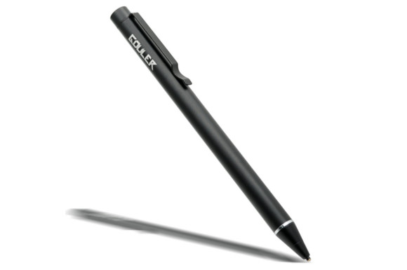 Goulerタッチペン極細スマホ タブレット スタイラスペンiPad iPhone Android金属製軽量約12.5gツムツムUSB充電式スタイラスタッチペン銅製極細ペン先1.8mm（ブラック）