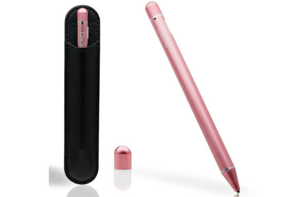 Ciscle タッチペン 極細 スタイラスペン USB充電式 銅製 ペン先1.8mm バッテリ内蔵 iPhone/iPad/Android/Windows/タブレット/スマートフォン全てのタッチスクリーンに対応 (ピンク)