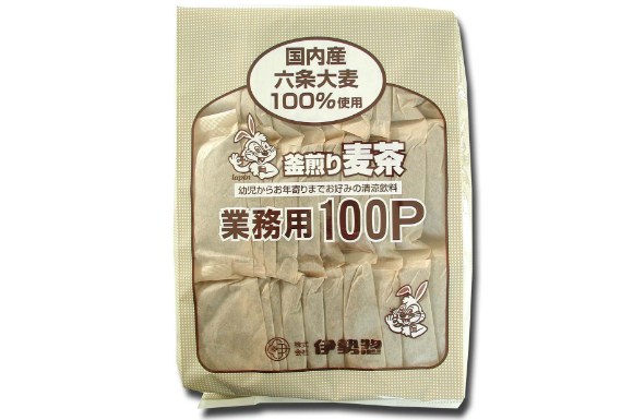 伊勢惣 釜煎り麦茶業務用100P 10g×100P