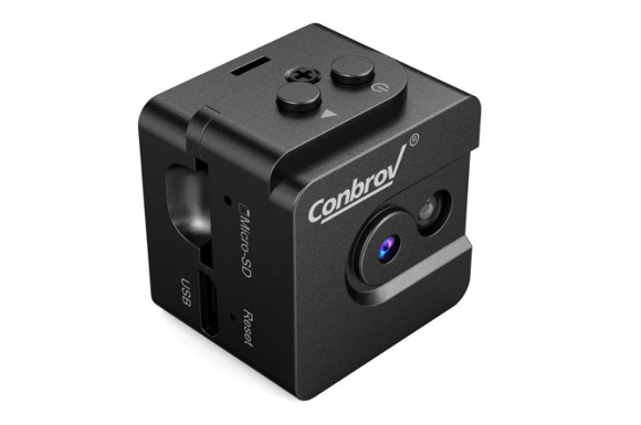 Conbrov 超小型隠しカメラ HD防犯監視カメラ ミニスパイカム セキュリティモニター LED赤外線撮影 ボイスセンサー サイクル録画1280*720P