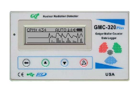新GQ GMC-320 Plusのガイガーカウンター核放射線検出器データレコーダベータガンマX線検査装置