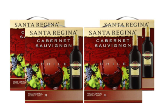 サンタ・レジーナ カベルネソーヴィニヨン バッグインボックス 3000ml×4本 [チリ/赤ワイン/辛口/フルボディ/4本]