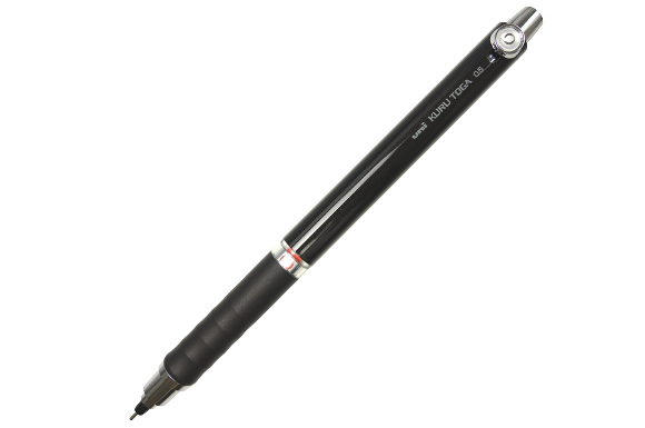 三菱鉛筆 シャープペン クルトガ ラバーグリップ 0.5 ブラック M56561P.24