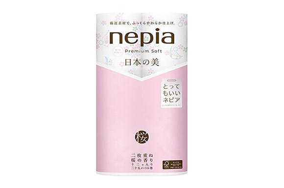 ネピア プレミアムソフト トイレットロール 日本の美 桜 12ロール ダブル (2枚重ね25m巻) 桜の香り