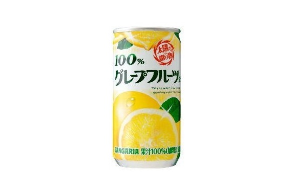 サンガリア　100％グレープフルーツジュース　190g×30缶(1ケース)