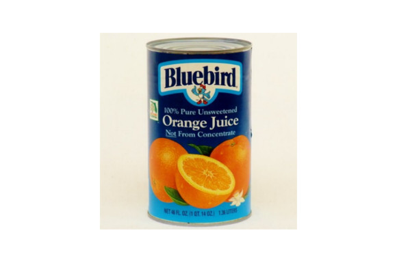 ブルーバード オレンジジュース ストレート果汁１００％ １３６０ｍｌ缶