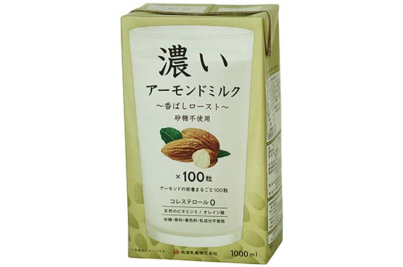 筑波乳業 濃いアーモンドミルク1000ml (香ばしロースト・砂糖不使用)
