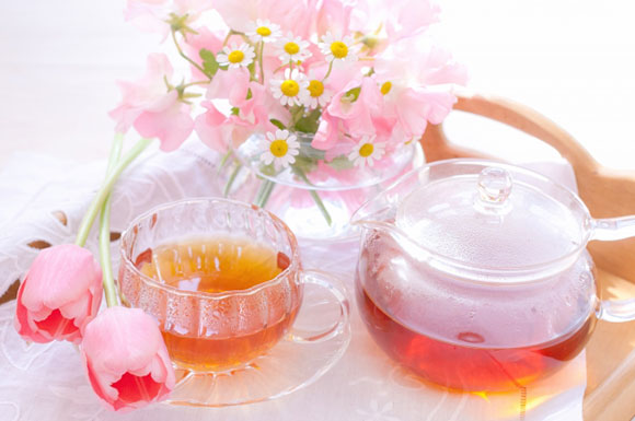 紅茶と花