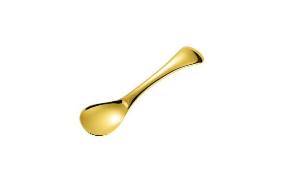 アサヒ 純銅製 アイスクリームスプーン ラウンド ゴールド CIS-2G