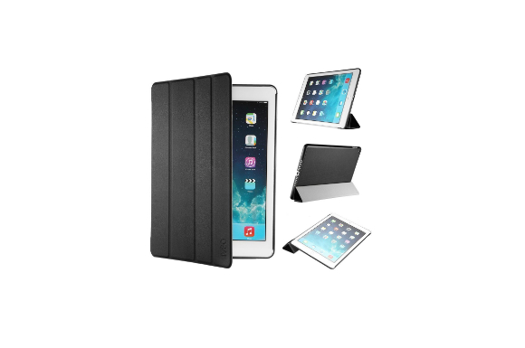Apple iPad Air 2 ケース,【選べる5色】【JPIVSO®】オリジナルApple iPad Air 2 専用カバー スマートケース 超薄型 最軽量 -Apple iPad Air 2 専用ケース (Apple iPad Air 2 (2014), ブラック)