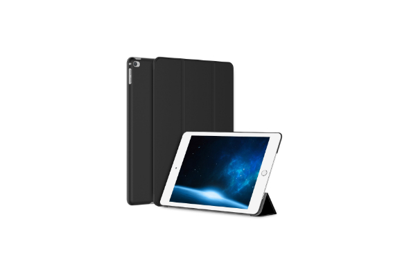 iPad Air 2 ケース, JETech®iPad Air 2 用 スマートケースカバー + バックカバーセット、オートスリープ機能対応(ブラック）