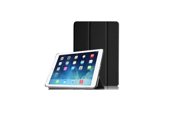 【Fintie】iPad Air (2013) 専用 保護ケース 三つ折スタンドタイプ 高級PUレザー 超薄型 最軽量 オートスリープ機能付き スマートケース カバー (ブラック)