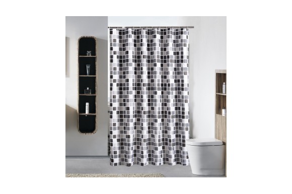 HARU（ハル）高級 シャワー カーテン 北欧 バスルーム カーテン おしゃれ モザイクタイル