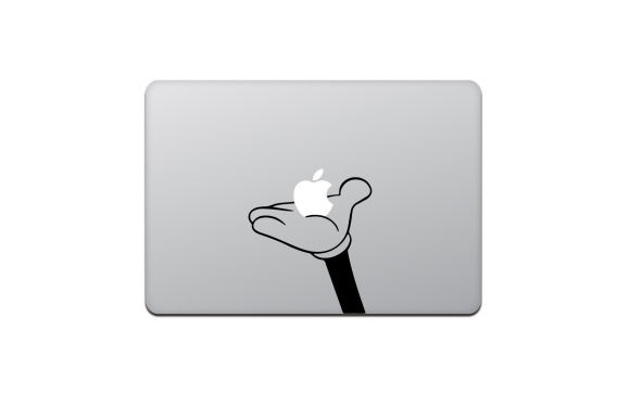 Macbook Air Macbook Pro ステッカー スキンシール ミッキー ハンド Mickey Apple People Love TV CM M498