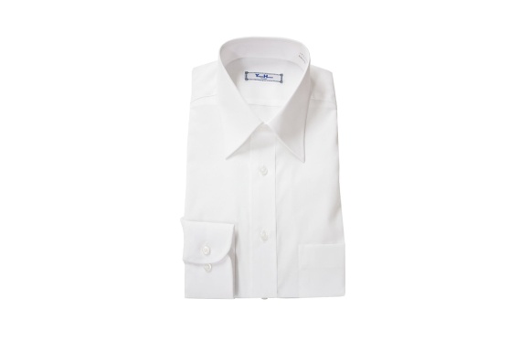 （ユキコハナイ）YUKIKO HANAI 形態安定 ワイシャツ 綿100％ 白無地 防汚加工 ホワイトブロード Yシャツ