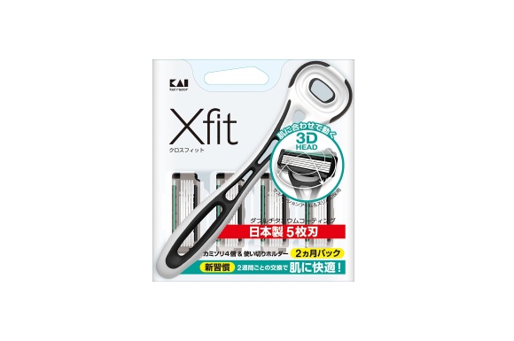Xfit(クロスフィット)5枚刃 クリアパッケージ 使い切りホルダー+替刃4個