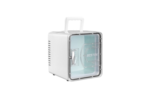 BESTEK 冷温庫 家庭 車載両用 ミニ冷蔵庫 として使用可能 2電源式 保温 保冷 小型でポータブル 8L ホワイト BTCR08