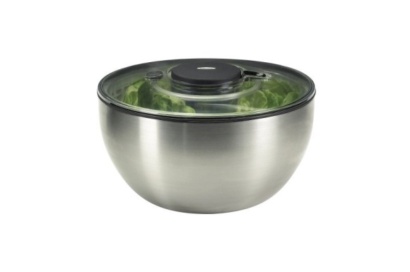 OXO ステンレス サラダスピナー (大) Salada Steel Salad SpinnerSteel Salad Spinner [並行輸入品]