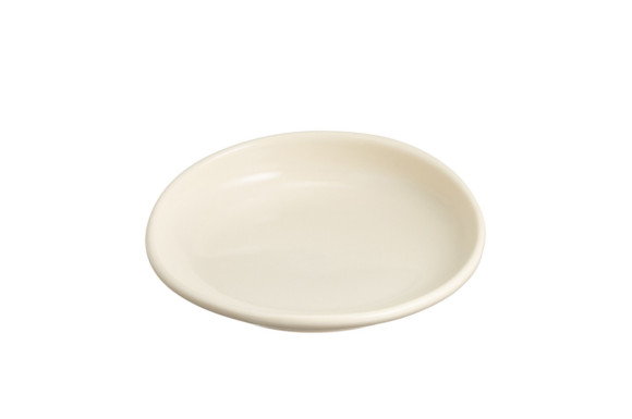 有月陶器 らくらく食器 小皿(直径13×高さ4cm) 陶磁器 底面シリコン加工 ユニバーサルデザイン 食事用具