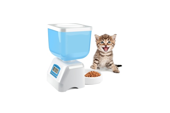 Mosproペット自動給餌器　猫 犬　ペットフィーダー　自動　5L大容量　タイマー式 録音機能付き ペット自動餌やり 給餌器　餌やり器