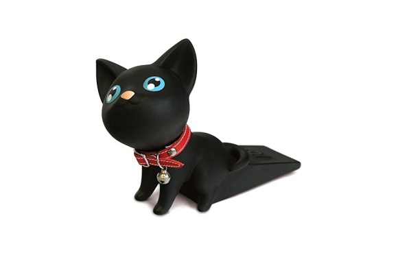 Kat猫 かわいい猫形状ドアストッパー (黒い)