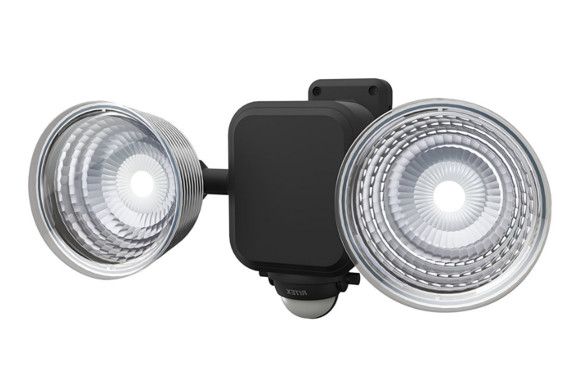 ムサシ RITEX フリーアーム式LEDセンサーライト(3.5W×2灯) 「乾電池式」 防雨型 LED-265